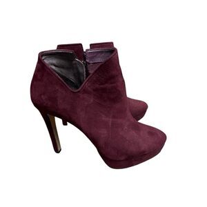 Jessica Simpson Women’s Burgundy Raxen Platform Heeled Bootie Size 8.5